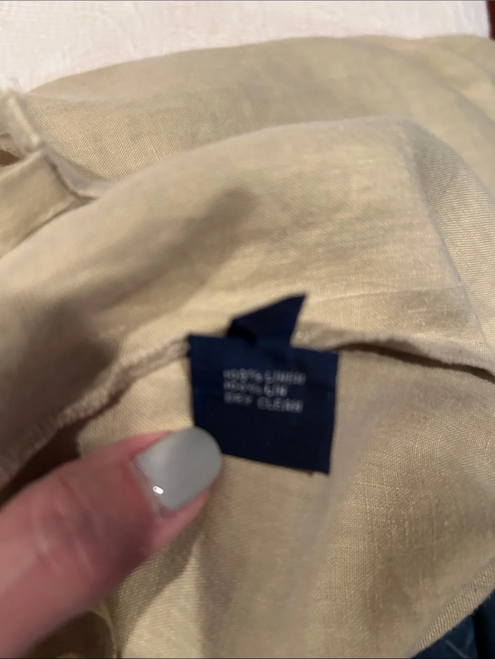 Vintage Ralph Lauren (no tag) Tie-Waist Linen Maxi Skirt - Picture 3 of 3